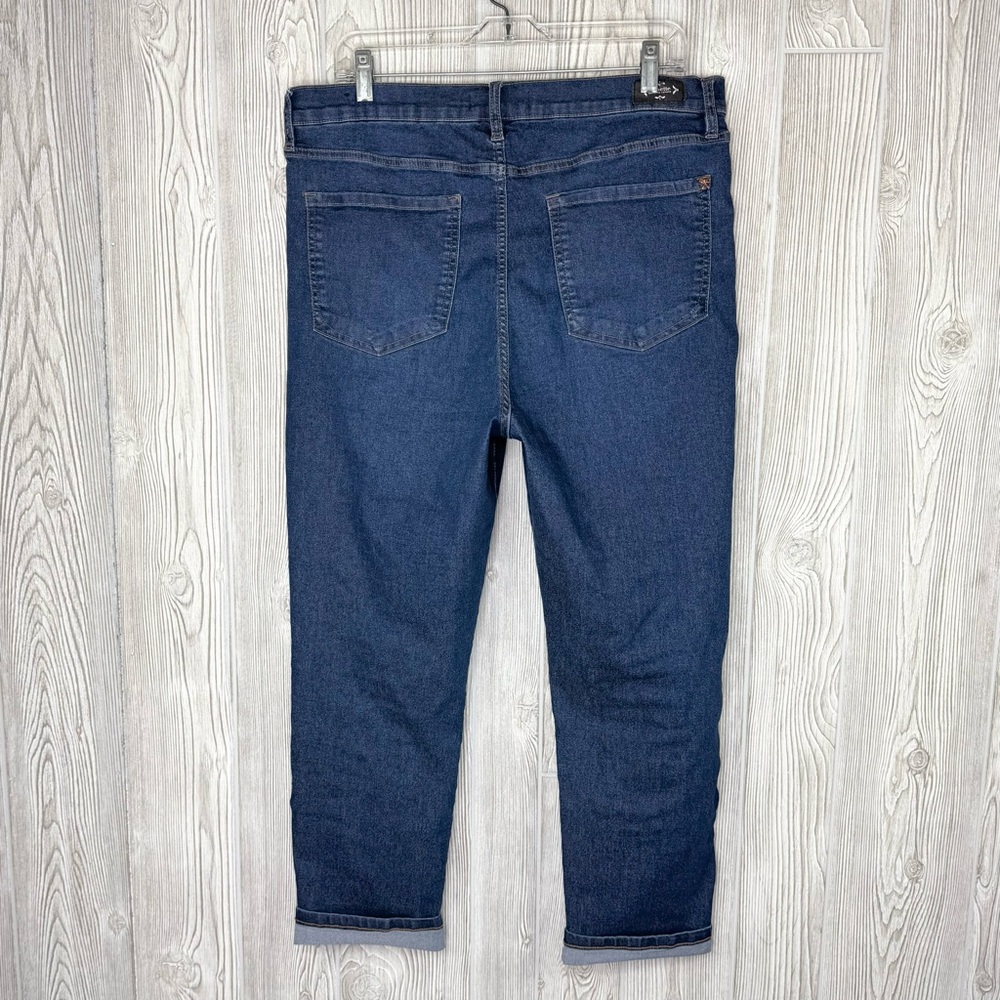 Nanette Lepore Belle High Rise Cropped Skinny Jeans 16 Super Stretchy Flattering - Picture 5 of 11